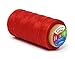Mandala Crafts Red Flat Waxed Thread for Leather Sewing - 197 Yds 210D 1mm Polyester Leather Thread String Waxed Cord for Leatherwork, Beading, Bookbinding, Hand Stitching