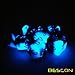 Bescon Two-Tone Glow-in-The-Dark Polyhedral Dice Set Blue Dawn, Luminous RPG Dice Set d4 d6 d8 d10 d12 d20 d% Brick Box Pack