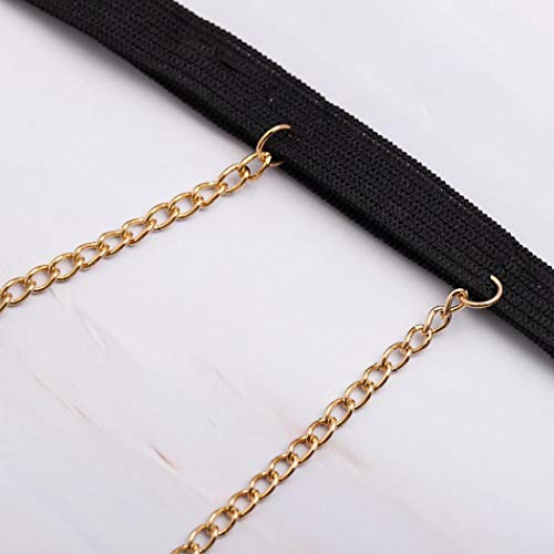 Evazen Bohe Turquoise Leg Chain Gold Beach Crossover Thigh Leg Chain for Women and Girls