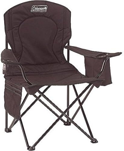 Oversized Quad Camping Chair with Cooler Pouch (Black)