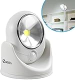 COB Wireless Safety fully-adjustable Light with Light and Motion Activate Sensors, 120 Lumens, Weather resistant, Indoor/Outdoor