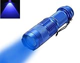 Mini Butterball 300 Lumens 3 Mode Zoomable Mini Hunting LED Flashlight Night Vision Torch Supported AA battery or 14500 3.7v battery (Blue Light)