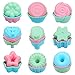 Houswill 27 Pcs Reusable Silicone Cupcake Baking Cups /Muffin and Cupcake , Silicone Cupcake Liners, Non-Stick Muffin Cups Molds, Including Round, Donut, -9 Shape / Flower Food Grade Silicone