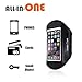 Fitter's Niche Sport Running Armband, Adjustable Sweat Waterproof Outdoor For Men Women Unisex with Headphone Jack, iPhone6 6s Plus Samsung 5 inches Cellphone Armband, Black