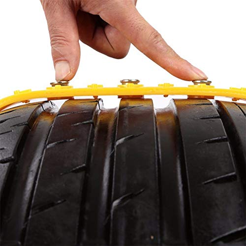 image for Diagtree 6Pcs/Set Beef Tendon Universal Type Snow Chains,Winter Roadwa