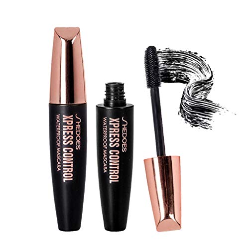 Scofieldly Black Waterproof Makeup Eyelash Long Curling Mascara Eye Lashes Extension Black Thick Mascara Slim Eyelash (Multicolor)