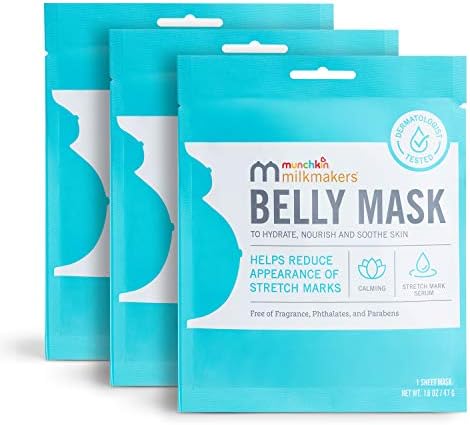 Amazon Com Munchkin Milkmakers Belly Mask For Pregnancy Skin Care Stretch Marks 3 Sheet Masks Grocery Gourmet Food