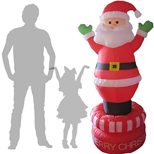 Electric Rotating 6 Foot Christmas Inflatables Santa Claus Airblown