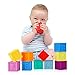 Joso Baby Building Stacking Blocks, Soft Squeeze Block Stack Bath Toys for Baby - BPA Free Toddlers Teething Chewing with Numbers, Shapes, Animals & Textures for Age 6-36 Months