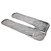 Meiz Total Body/Pregnancy Pillow Replacement Cover - U Shaped - Double Zippered Removable Velvet Case - Fit 55
