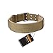 EXCELLENT ELITE SPANKER Nylon Tactical Dog Collar Military Adjustable Training Dog Collar with Double Metal D Ring Buckle(Grey-M)