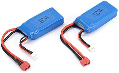 2pcs 7.4V 1500mAh 25C 2S Lipo Battery T Plug Rechargeable For Wltoys 12423 12428 RC Car Airplane Drone Helicopter Model