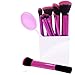 Vivace Makeup Brushes - 10 Synthetic Bristle Kabuki Cosmetic Brush Set - Professional Pink Korean Kit Great for Travel