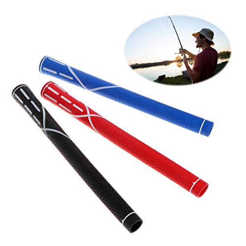 JAGENIE Fishing Rod Grips Handle Protector Silicone Non Slip Anti Static Sleeves Cover - Thumbnail 2