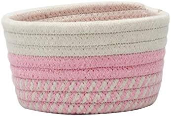 Storage Baskets Woven Basket,Cotton Rope Woven Basket,3.2’’x4.7’’Decorative Basket for Toy Organization,Blanket Storage,Towel,Laundry,Magzine,Gift Basket,Room Organizing or Baby Nursery