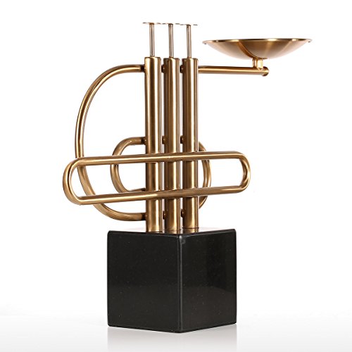 image for Tooarts Cornet Candlestick --High Music Element Marble Base Candleligh