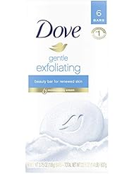 Dove Beauty Bar for Softer Skin Gentle Exfoliating More Moisturizing Than Bar Soap 3.75 oz 6 Bars