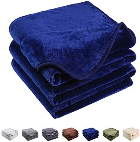 Emonia Luxury Fleece Blanket,330GSM - King Size Blankets Super Soft Warm Fuzzy Lightweight Bed & Couch Blanket(Royal Blue,90 x 108 inch)
