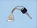 Hampton Nautical  Solid Brass Yacht Key Chain, 5