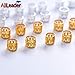 Alileader 100pcs Gold Hair Accessories - Hair Beads for Dreadlocks, Braids and Locs, Hair Clips, Hair Cuffs and Jewelry (Golden)