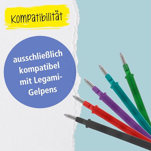 Online 12x Erasable Refill Cartridges Compatible with Legami Gel Pens magiXX L I Blue 0.7mm Line Thickness I Erasable Refill for Gel Pens I Refill Cartridges for Gel Roller with Erasable Ink