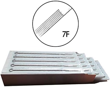 Disposable Sterilized 7F Tattoo Needle (7 Flat) 50pcs/Box Supply (7F)