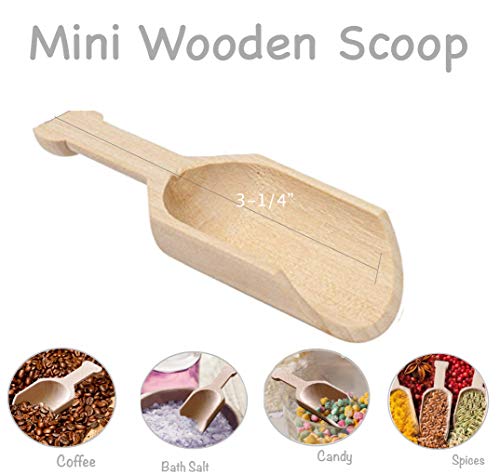 Mini Wooden Salt Spoon 3-1/4” Long X 1-1/4