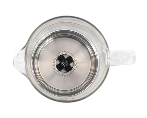 ROMMELSBACHER MS 625 Electric Milk Frother, 500 ml for Mixing, Glass Jug, 250 ml for Foaming, 5 Programmes, Hot & Cold Foam or Stir