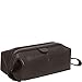 AmeriLeather Top-Zip Leather Toiletry Bag (Black)