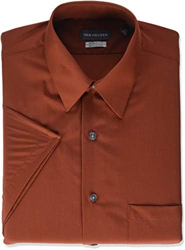 van heusen men's dress shirt regular fit poplin solid