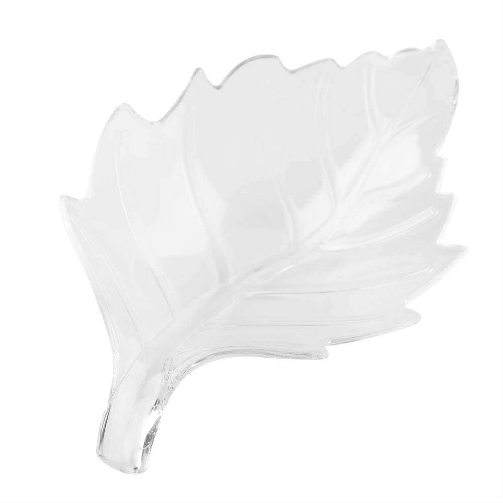 Garosa Acrylic Leaf Clear Aquatic Fish Tank Food Dish Bowl Glass Container Shrimp Feeding Dish for Shrimp Food (L)