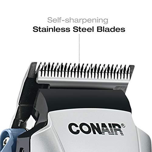 ConairMAN Custom Cut, Hair Clippers for Men, No Slip Grip 18-piece Home Hair Cutting Kit