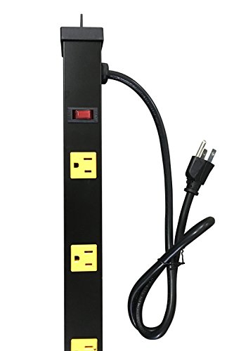 ProHT-12-Outlet-4ft-Power-Strip-03201-with-3ft-Power-Cord-Metal-Housing-125V15A-Lighted-Combo-Switch-Breaker-ETL-Listed
