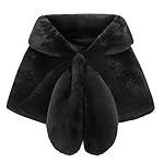 Yexinbridal Faux Fur Shawl Wrap Bridal Fur Stole Shrug Winter Wedding Cover Up Yexinbridal Faux Fur Shawl Wrap Bridal Fur Stole Shrug Winter Wedding Cover Up
