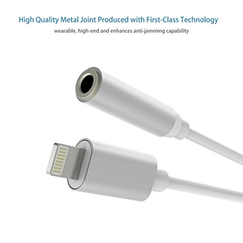 B. 92003 Adapter Headphone Jack, Lightning to 3.5 mm Headphone Jack Adapter for iPhone 7/7 Plus Accessories