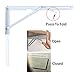 Sumnacon Sturdy Folding Shelf Brackets - Heavy Duty White Metal Triangle Table Bench Folding Shelf Bracket 16 Inch, 2 Pcs Folding Shelf Hinge Wall Mounted, Max Load 132lb