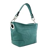 Hobo Shoulder Bag with Snap Hook Hardware Small