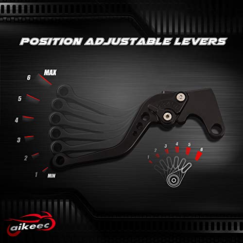 image for aikeec Motorcycle CNC Brake and Clutch Levers Short Adjustable Brake C