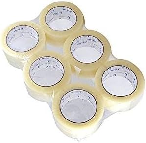 Brand New Strong parcel packing tape x 6 rolls Heavy Duty Clear transparent Packaging Tape Provides a Strong, Secure and Strong Adhesive Seal for your Boxes- Extra Long 132mm x 48mm (Clear)