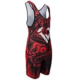 KO Sports Gear RED DRAGON Wrestling Singlet