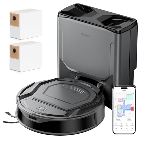 M210 Plus Robot Aspirador y Fregasuelos, 6000Pa Succión, Autovaciado 75 Días, 150min Autonomía, Obstáculos 190° PSD, Detecta Alfombras, Mapeo Láser ToF, Mascotas, Gris
