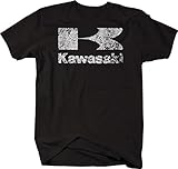 OS Gear Distressed - Kawasaki Men's Motorcycle Tshirt - XLarge