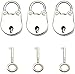 Hyamass 3pcs Vintage Antique Style Mini Bear Head Archaize Padlocks Key Lock with Keys (Silver)