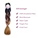 MSHAIR Ombre Jumbo Braiding Hair Extension Synthetic Kanekalon Fiber for Twist Braiding Hair Black/Dark Brown/Light Brown Color 24 Inch 5 Pieces/lot