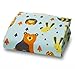 Where The Polka Dots Roam Woodland Creature Fox and Owl Fitted Crib Sheet for Standard 52 Inch Mattress