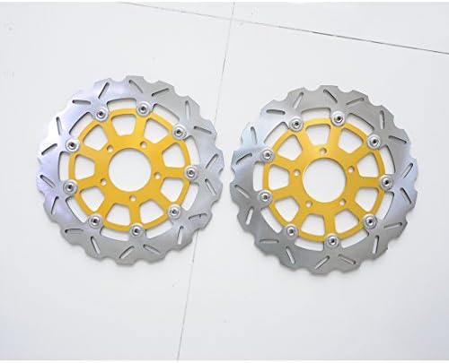 Rhegene Motorcycle Front Brake Disc Rotor For Suzuki GSXR600 GSXR750 K4/K5 2004-2005 GSXR1000 K3/K4 2003-2004 Golden Color