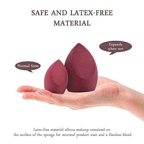 Makeup Blender Sponge Set - 4 Pack Latex Free Q-Soft Makeup Beauty Foundation Blending Sponge Flawless Smooth Brush for Liquid Foundation BB Creams Powders Concealer (4 Pack)