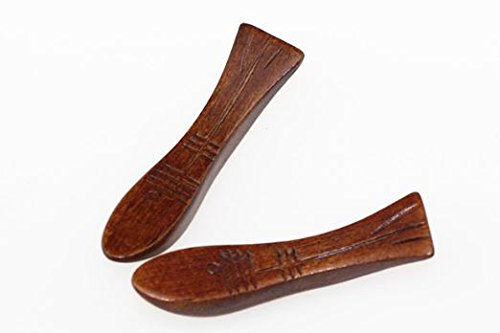 Islandoffer Handcrafted Wooden Chopstick Rest Spoon Fork Knife Holder Fish Designed, Set of 6
