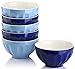 DOWAN 28 Ounce Large Cereal Bowls Set, Porcelain Bowls for Soup, Salad, Rice, Pasta, Microwave & Dishwasher Safe - Set of 6, Assorted Color