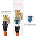 Tacklife 100ft Garden Hose, Innovative 2018 Leakproof Patent Connector Lightweight Expandable Water Hose, Durable Double Latex Core, Solid Brass Fittings, Free Net Bag, 3 Extra Rubber Gaskets - Orange